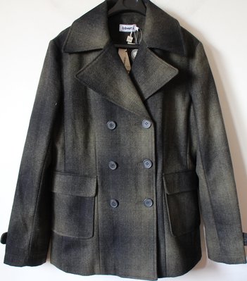 全新義大利品牌【Ashworth】70% 羊毛漸層色保暖雙排扣獵裝式外套長袖大衣原價$6,280 -$999 直購免運