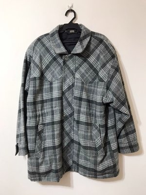 OTTO 日系風格 灰黑色搭配 秋冬暖色 經典格紋 古著 Vintage 羊毛外套 20180306-1A