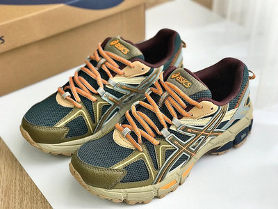 【實拍】ASICS 亞瑟士 GEL-KAHANA 8 軍綠 減震 耐磨 跑步鞋 越野跑鞋 男鞋