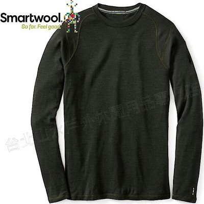 Smartwool 男款圓領美麗諾羊毛排汗衣 NTS250 SS600 307 橄欖綠