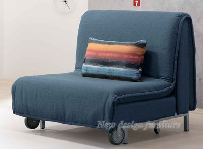 【N D Furniture】台南在地家具-鐵架結構棉布單人沙發床TH