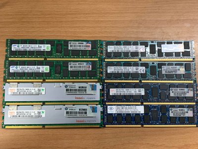 售 HP 伺服器記憶體DDR3  8GB 2RX4 PC3L-10600R PC3-10600R 每支400元.....