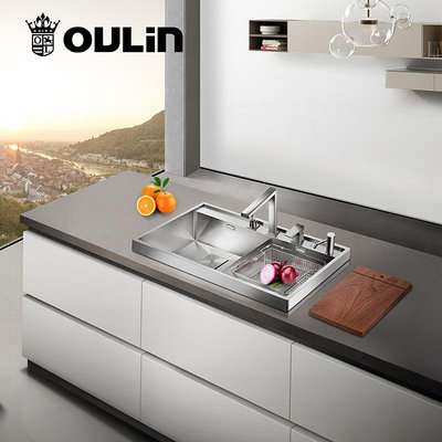 歐琳OLG6201 實體店同款 廚房不銹鋼水槽雙槽套餐 洗菜盆雙槽廚房~麗芙小屋