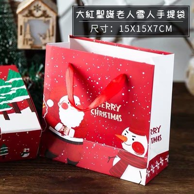 Amy烘焙網:大紅聖誕老人手提袋/聖誕提袋/手工皂薰香蠟燭包裝袋/烘焙包裝