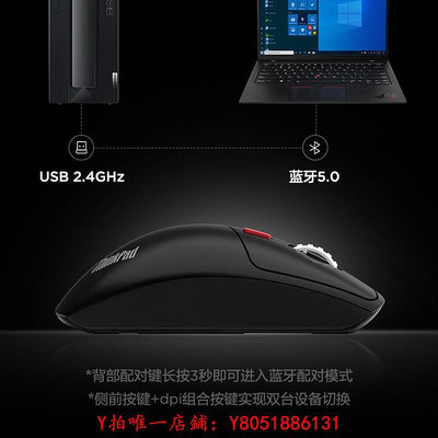 滑鼠ThinkPad小黑紅點滑鼠聯想筆記本電腦辦公創作者雙模滑鼠