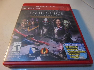 PS3 超級英雄-武力對決 終極版 Injustice 英文版 直購價500元 桃園《蝦米小鋪》