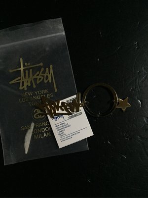 Stussy潮牌金色星星鑰匙圈 正品