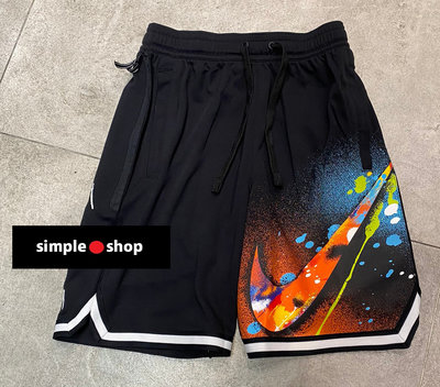 【Simple Shop】NIKE DRI-FIT DNA 籃球褲 彩繪塗鴉 潑墨 運動短褲 黑色 DJ5215-010