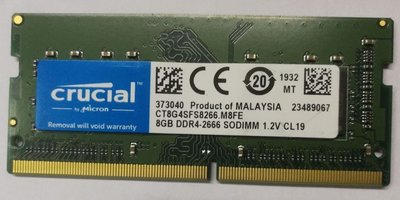 熱銷 CRUCIAL/鎂光  8GB DDR4- 2666 筆記本原裝內存條CT8G4SFS8266全店