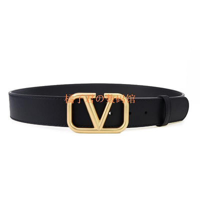 【橘子君の數碼館】范倫鐵諾 Valentino Top Luxury Designer 品牌針扣窄腰帶女士真皮連衣裙錶帶