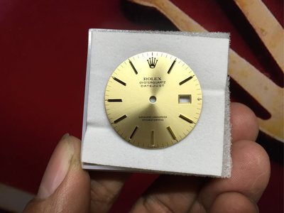ROLEX 原裝OYSTER QUARTZ石英款金面面盤 date just(17013)36mm半金錶款適用