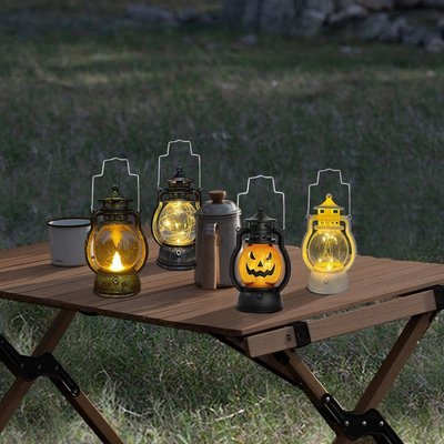 熱銷 復古小馬燈led便攜野營戶外營地裝飾氛圍袖珍手提擺攤燈禮品道具可開發票