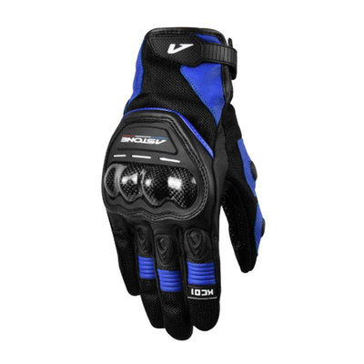 KC01 黑藍 觸控透氣 防摔手套 可觸控 透氣 夏季手套