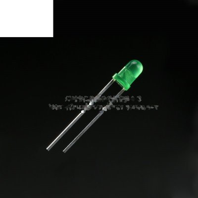 3MM/F3 綠發綠 發光二極體LED燈 圓頭LED普綠光 超高亮 短腳 10只 W2-1 [297068]