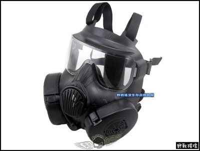 【野戰搖滾-生存遊戲】美軍 M50 防毒面具造型風扇面罩、面具【黑色】眼鏡族可用 防彈面罩 SWAT 面具 防霧面具 風