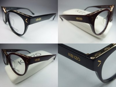 信義計劃 眼鏡 全新真品 KENZO 法國製 膠框 金屬眉樑 亞洲版加高鼻墊 超越 Frency & Mercury.