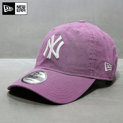 小Z代購#NewEra帽子韓國紐亦華軟頂大標NY洋基隊MLB棒球帽鴨舌帽粉紫