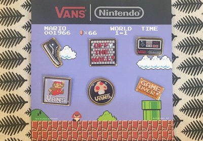 CHIEF’ VANS x Nintendo 任天堂 聯名款 徽章 別針 超級瑪莉 瑪利歐 SK8-Hi 六個一組