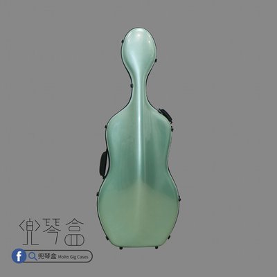 【兜琴盒 Molto Gig Cases /綠格紋/有譜袋】PC大提琴盒