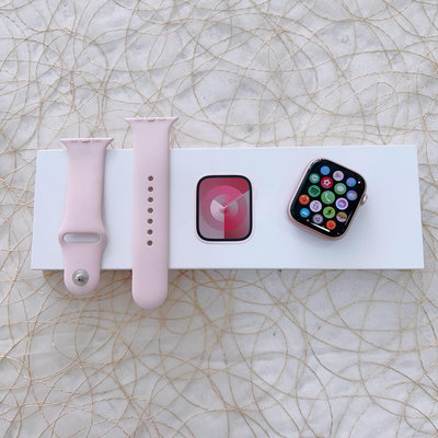 【艾爾巴二手】Apple Watch S9 GPS 45mm A2980 粉紅色#二手手錶#保固中#勝利店 99TLY