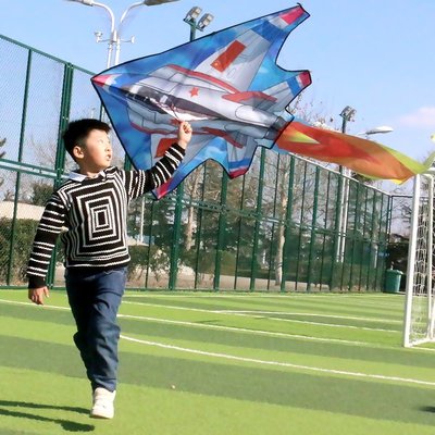 特賣-風箏濰坊恒江飛機風箏兒童卡通五星紅旗噴火大型成人新款年初學者