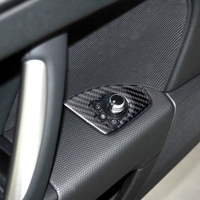 適用於08-14款奧迪TT 真碳纖維卡夢內飾改裝車門按鍵面板貼 汽配