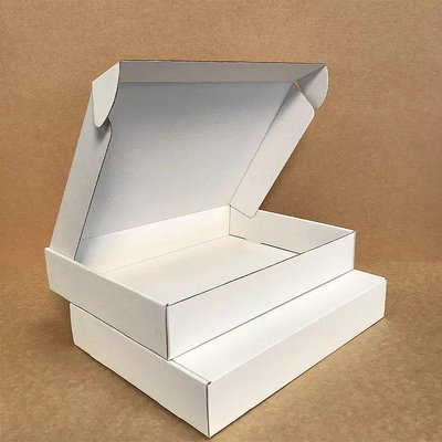 熱銷 a4相框純白翻蓋飛機盒長方白色紙盒內衣服裝翻蓋扁包裝盒小白盒 現貨 可開票發