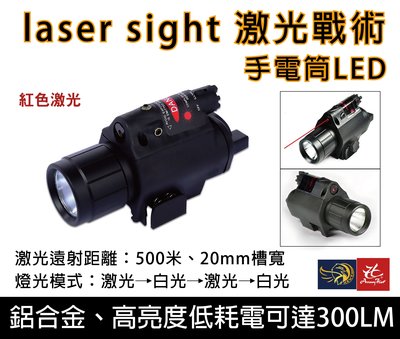 昊克生存遊戲-騎翼鶯歌 laser sight 激光戰術 手電筒 瞄準器 手電筒 雷射 LED 紅色激光
