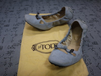 義大利製 TOD’S 高級麂皮娃娃鞋 USA 6 EUR 36.5 JPN 23 CM