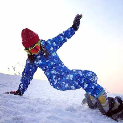 現貨熱銷-連體兒童滑雪服套裝男童女童滑雪褲上衣防水加厚保暖寶寶雪鄉裝備-特價