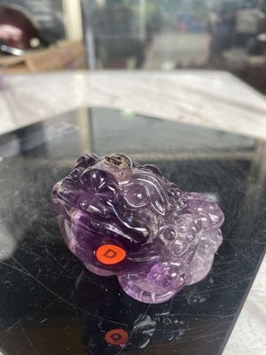 COSS紫水晶雕蟾蜍紅D
