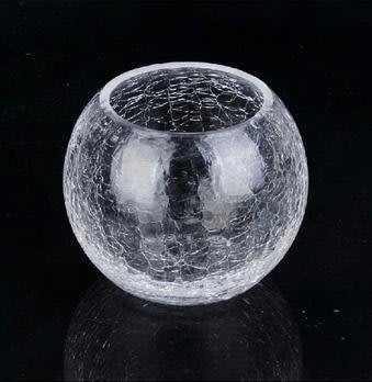 特價裂紋玻璃花圓球 裂紋玻璃水族缸 裂紋狀玻璃花瓶 高檔水培植物玻璃花盆 水晶鹽燈容器