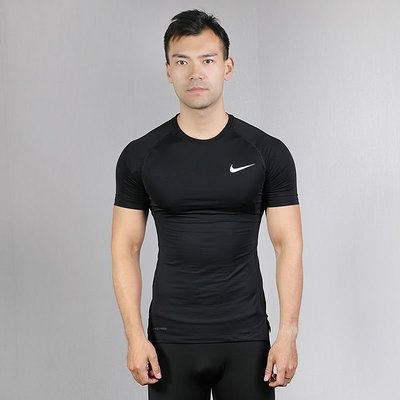 100原廠％NIKE耐吉PRO緊身衣2021春季新款男子跑步短袖半袖T恤 BV5632-010