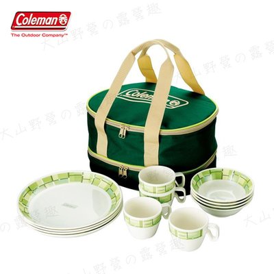 【大山野營】Coleman CM-9135 4人份美耐皿餐盤組 環保餐具 餐具組 碗 盤子 杯子 露營