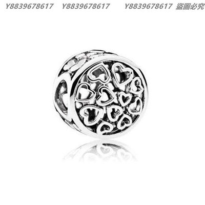 Pandora 潘朵拉 S925純銀新款手鍊diy珠子配件鏤空心形串珠  特價