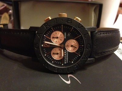 【錶帶城】專為寶格麗 BVLGARI Carbon Gold BB38CLCH BF073546 製義大利羊皮代用錶帶