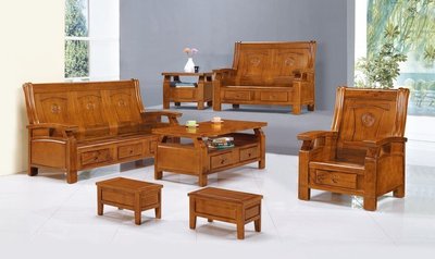 【DH】商品名稱K315 商品名稱《恩提》1+2+3人座實木柚木色沙發組椅含大小茶几組(圖一)台灣製可拆賣主要地區免運費