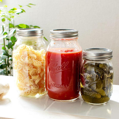 茶藝師 美國Ball Mason Jar玻璃密封罐梅森瓶蔬菜沙拉堅果干貨燕窩分裝瓶