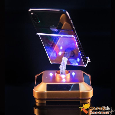 電動光能手機展示架太陽能展示台珠寶飾品轉盤旋轉台玉器展架.