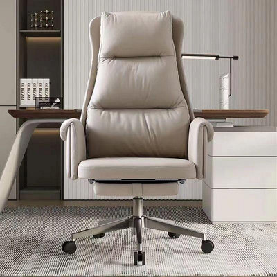 老板椅真皮辦公椅子可躺大班椅久坐電腦椅舒適午休椅總裁辦公椅~不含運
