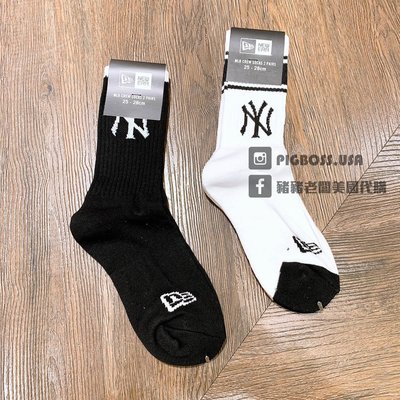 【豬豬老闆】NEW ERA 襪子 中筒襪 兩雙一組 休閒 運動 男女款 洋基 道奇 紅襪 運動家