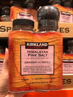 Costco好市多 KIRKLAND 科克蘭 喜馬拉雅山粉紅鹽及補充瓶 共737g  pink salt