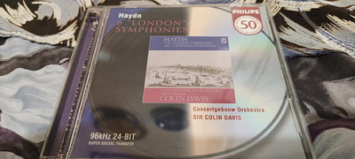 科林戴維斯 指揮阿姆斯特丹大會堂 海頓交響曲 倫敦 時鐘..美版2cd無刮傷 飛利浦50系列24bit