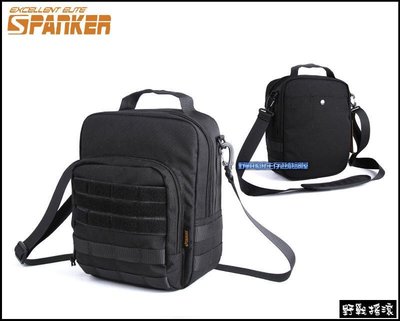【野戰搖滾-生存遊戲】SPANKER 潛伏者戰術側背包【黑色】工具包雜物包登山包相機包跨包單肩包勤務包
