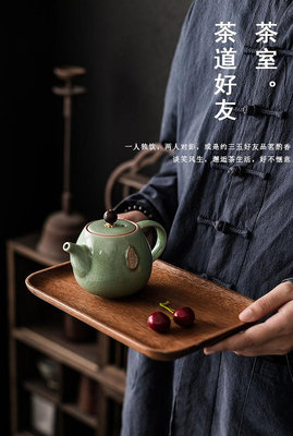 紫砂西施壺茶壺開片可養單壺家用陶瓷功夫茶具簡約套裝側把泡茶器