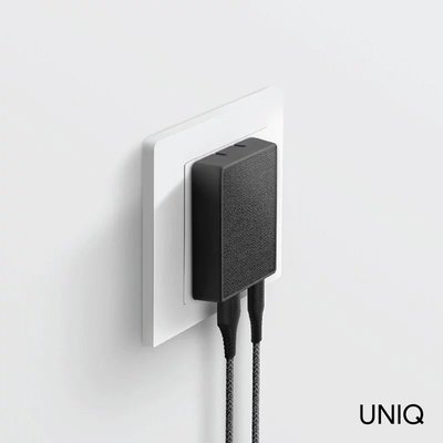 UNIQ 折疊式插頭設計 Votre Slim Duo 壁掛式20W雙孔快充頭 PD+QC3.0 雙孔快充頭 旅充頭