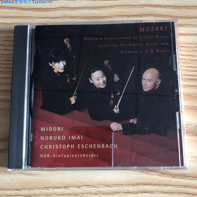 莫扎特 交響協奏曲小提 鋼琴和樂隊協奏曲美島莉 艾森巴赫 R版1碟一Yahoo壹號唱片