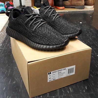 adidas YEEZY BOOST 350 PIRATE BLACK 黑色BB5350 椰子黃金9.5 只有一