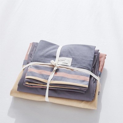 日式風 親膚棉 枕套床包被套組合 四件組合 單人 雙人 加大雙人 床罩 可裸睡 多款可選 居家好物
