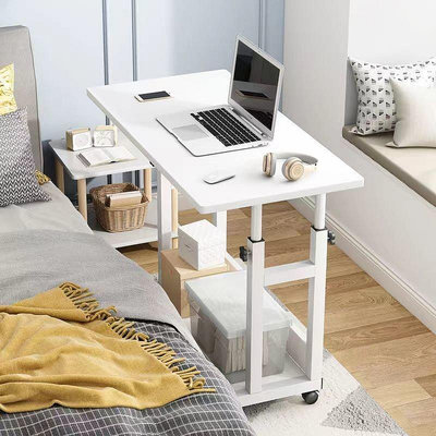 升降簡易桌子宿舍筆記本電腦桌床上學習桌書桌可移動床~特價